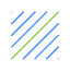 Abstract Image with diagonal blue and green lines